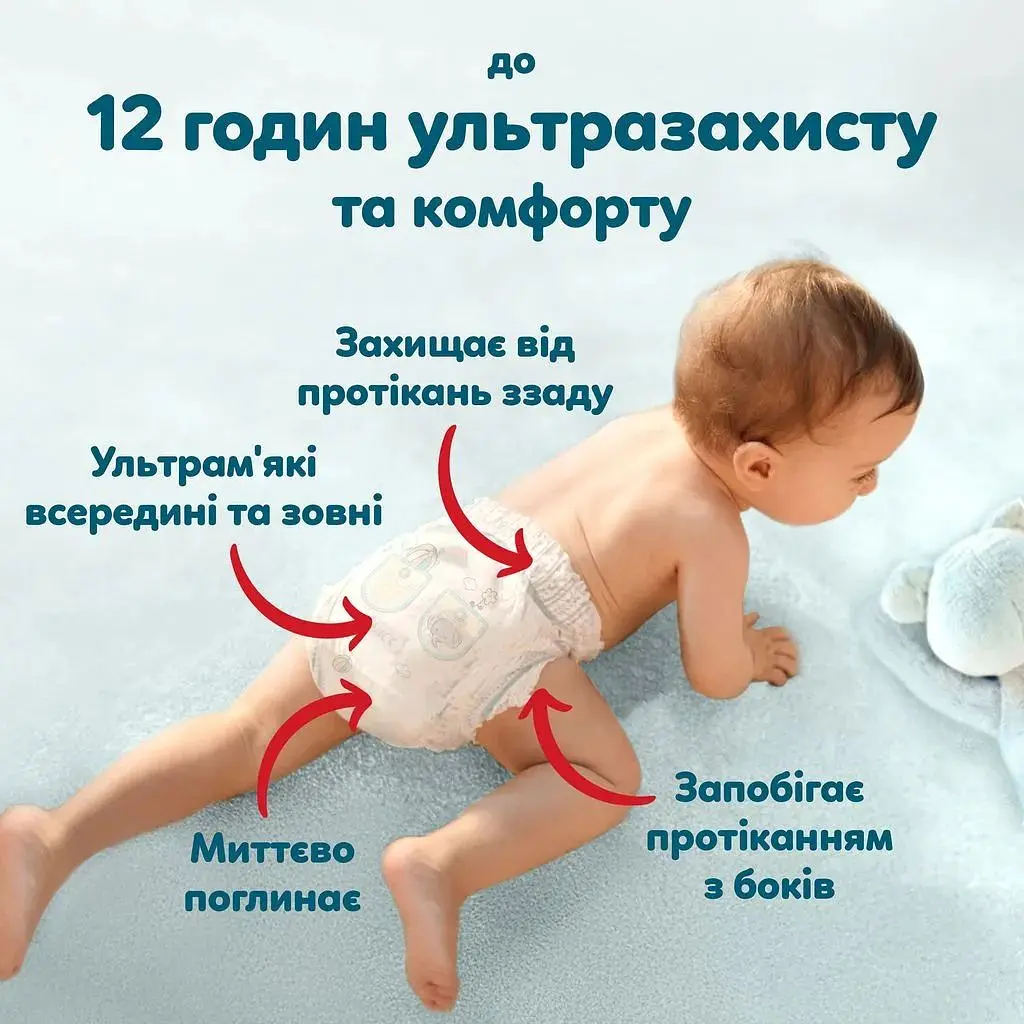 Підгузки-трусики Pampers Premium Care Pants Розмір 7 (15+ кг) 40 шт.  - фото 8
