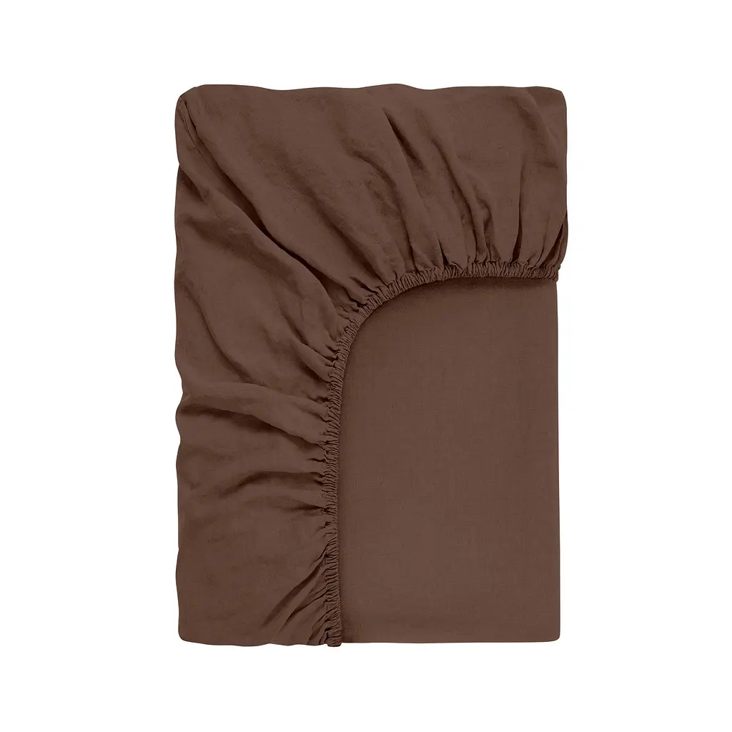 Комплект постільної білизни Cosas Cocoa brown Євро варена бавовна каштан (82WashedCotton_CocoaBrown_El-CocoaBrown_200) - фото 5