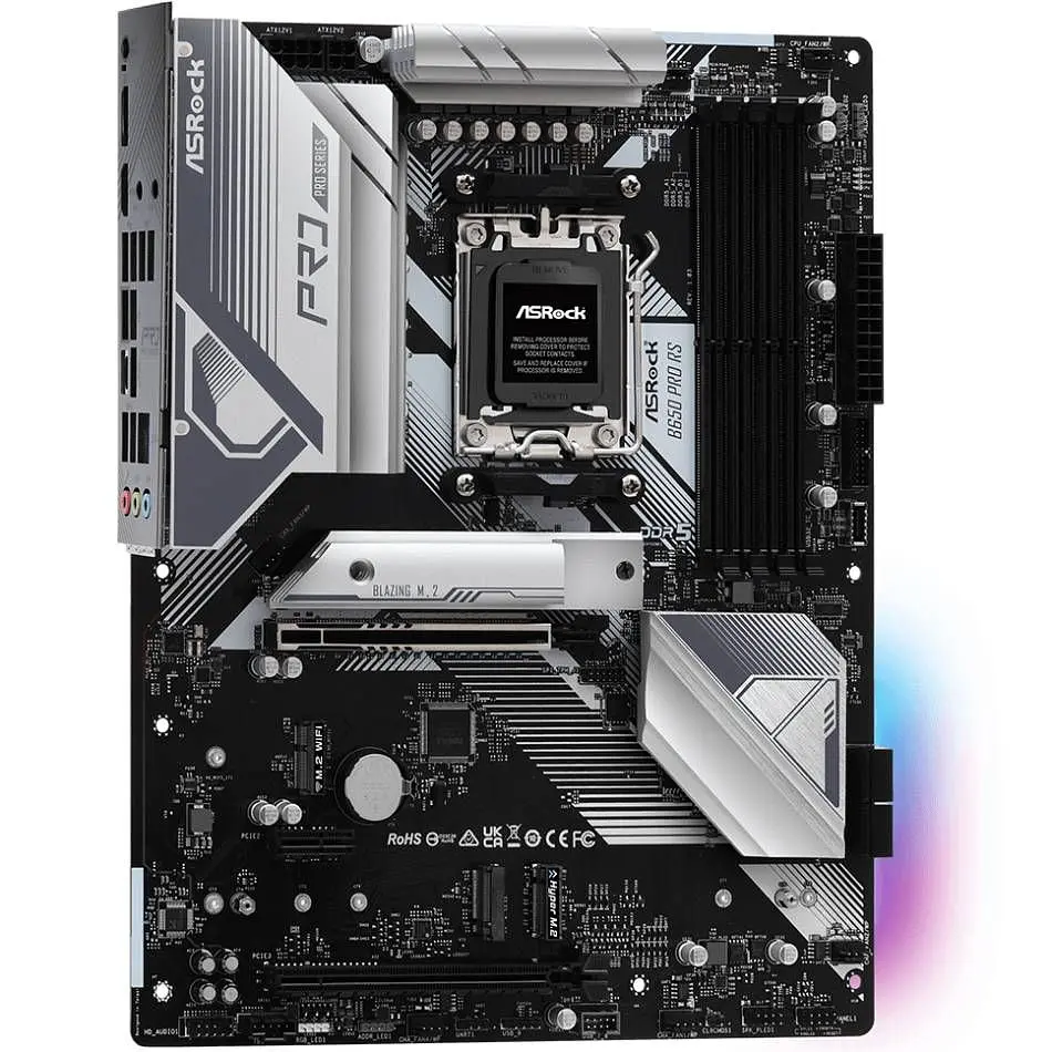 Материнська плата ASRock B650 PRO RS (AM5/B650, 4*DDR5, 3xPCIex16, HDMI/DP, 4xSATA,3xM.2, 2.5GLan, 7.1ch, ATX) (B650 PRO RS) - фото 5
