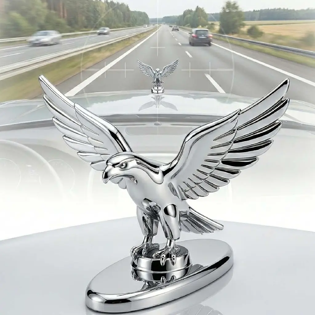 Емблема приціл на капот EAGLE Хром сплав на скотчі (Завод) - фото 4