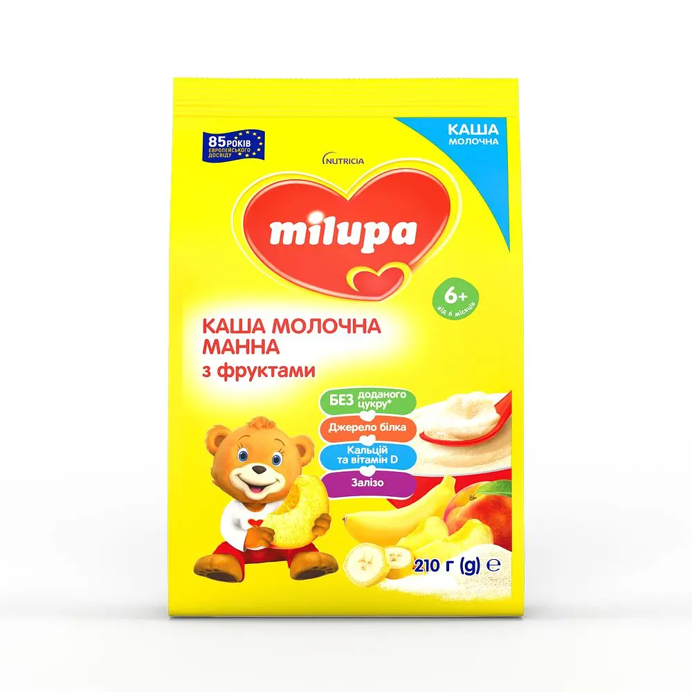 Молочная каша Milupa Манная с фруктами 210 г - фото 2