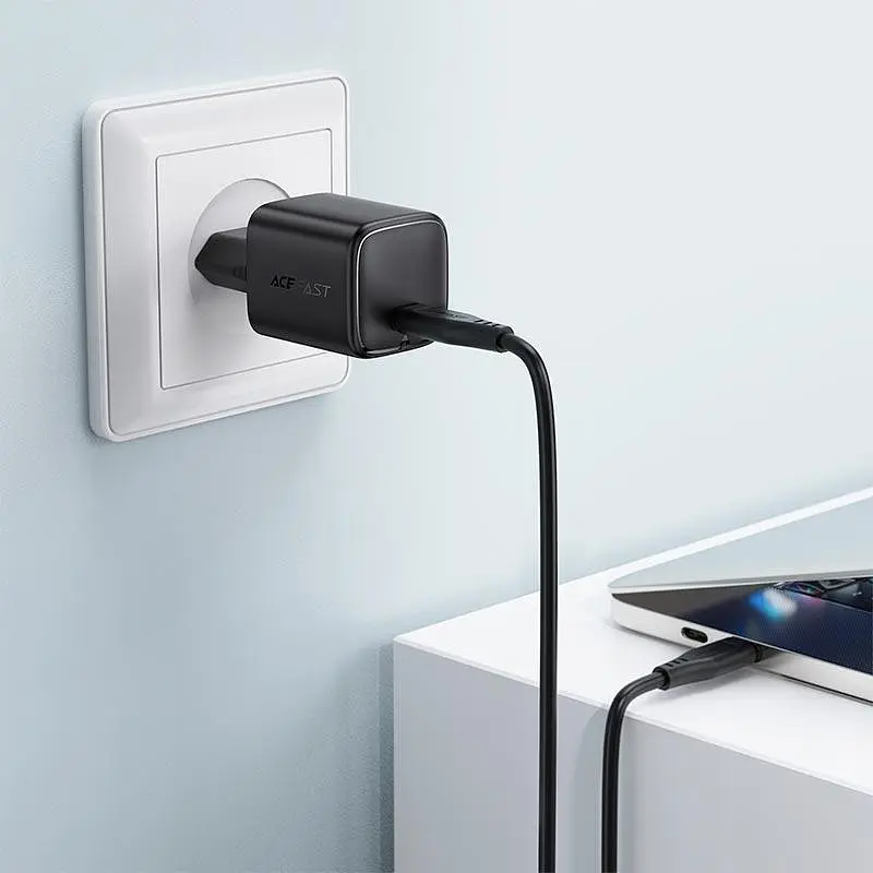 Адаптер мережевий ACEFAST PD mini GaN USB-C fast charger A119 1USB-C, 45W/3A - фото 2