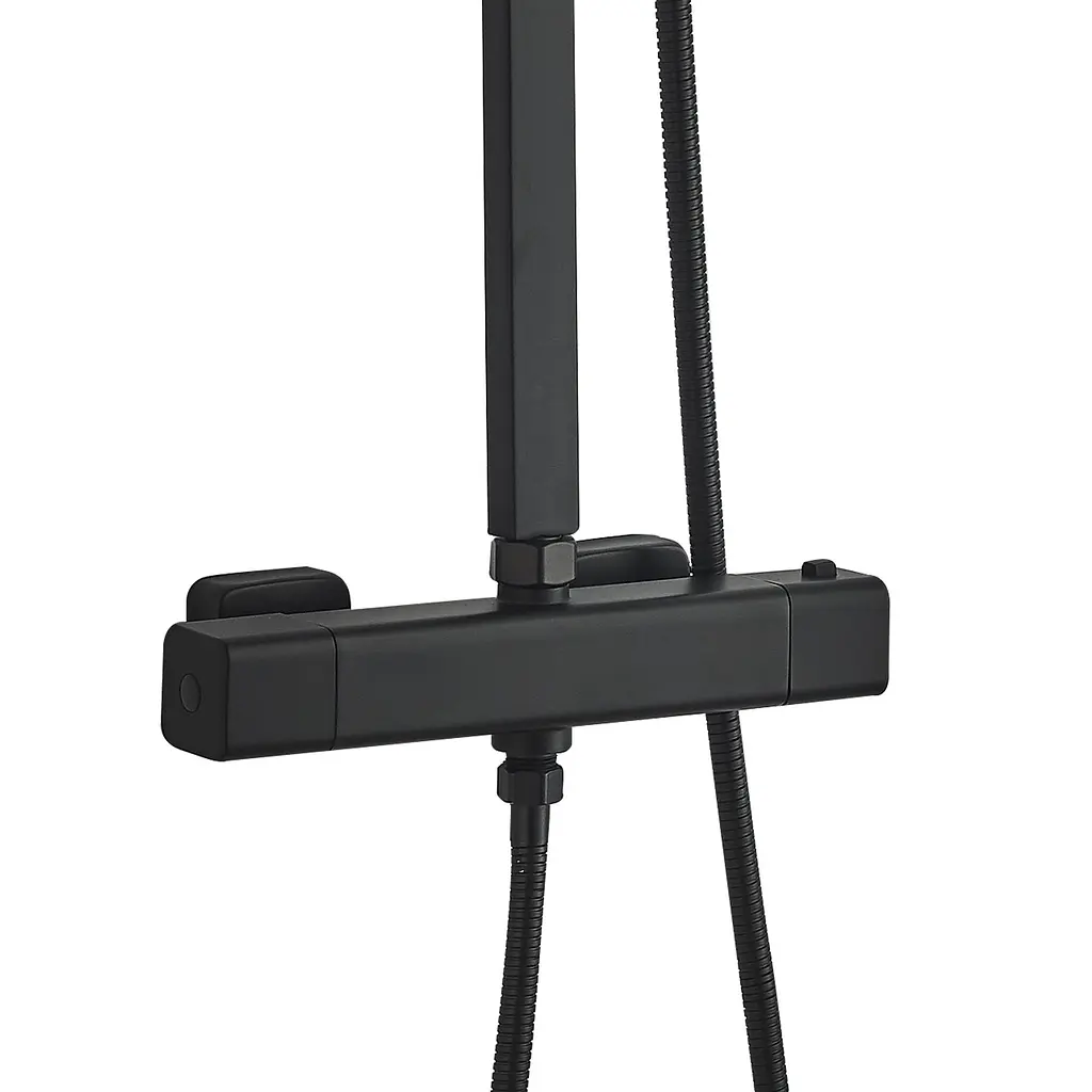 Душова система Globus Lux Termostatic Q GLQ-0040T-BB, Чорний матовий - фото 4