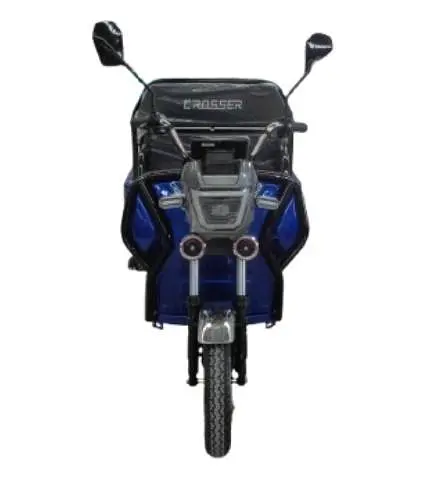 Грузовой электроскутер-самосвал трехколесный CROSSER Cargo 12" (1500W 60V, 32Ah) Синий - фото 4