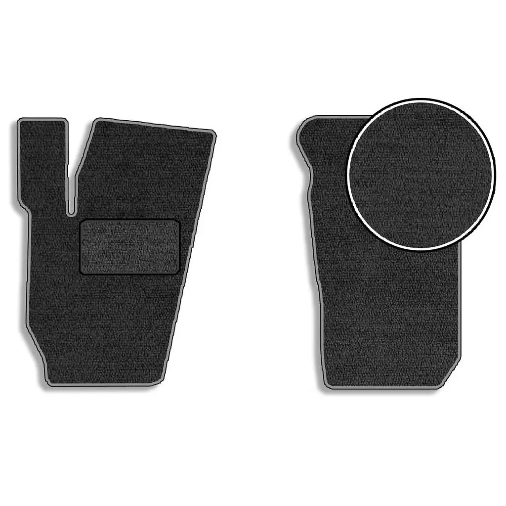 Передні ворсові килимки для Skoda Fabia 2007-2014 з підп'ятником 2 шт (Carrera)