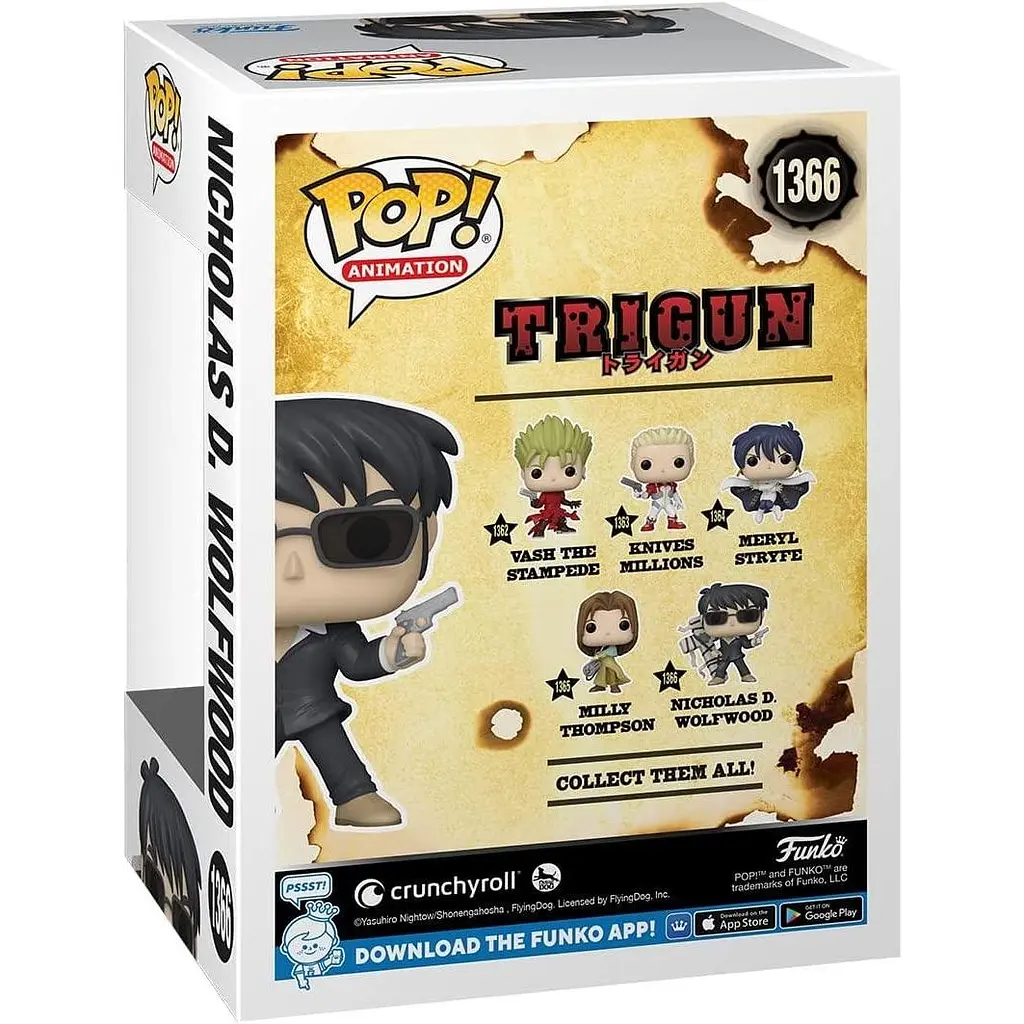 Фигурка Фанко Поп Триган Николас Д. Вульфвуд Funko Pop Trigun Nicholas D. Wolfwood 10 см W TN 1366 - фото 3