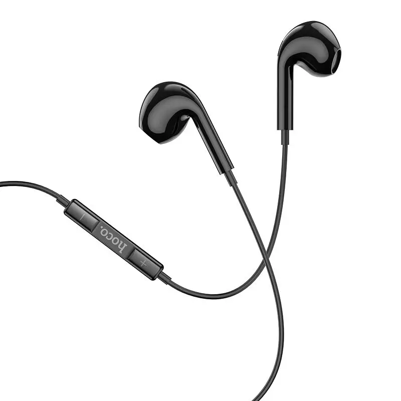 Наушники Hoco M111 Max, проводные, вкладыши, с микрофоном, Lightning, 1.2m, черные - фото 2