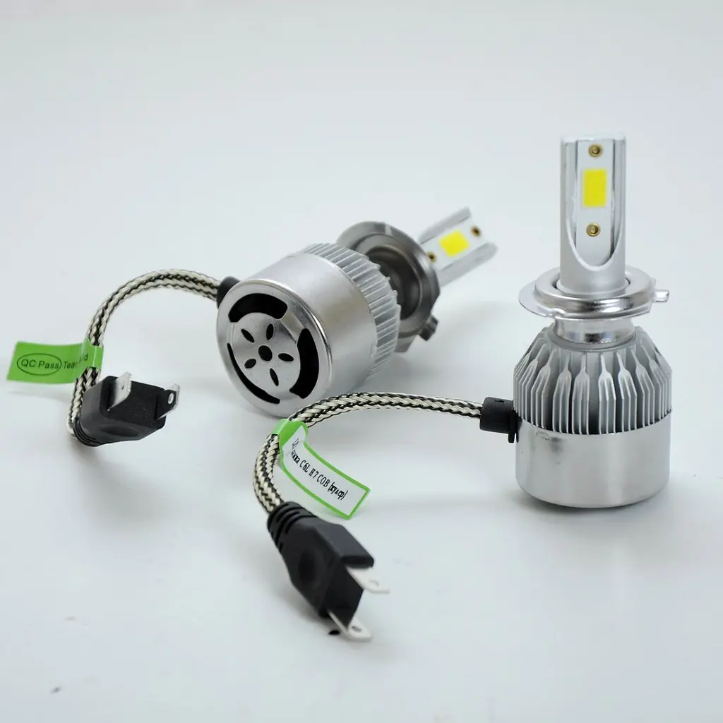 LED лампи автомобільні H7 радіатор+кулер 3800Lm C6L/COB/36W/5000K/IP65/9-32V 2шт