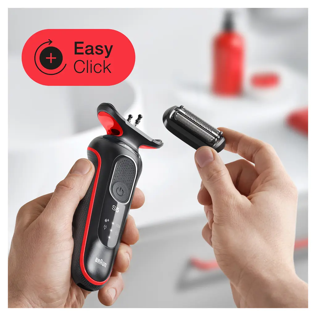 Електробритва Braun Series 5 51-R1000s BLACK / RED - фото 3
