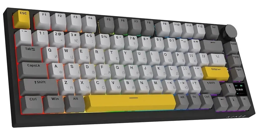 Клавіатура Ajazz AK820 PRO 75% Exploded Gift Switch Black RGB (AK820PRO-G-BGY) - фото 3