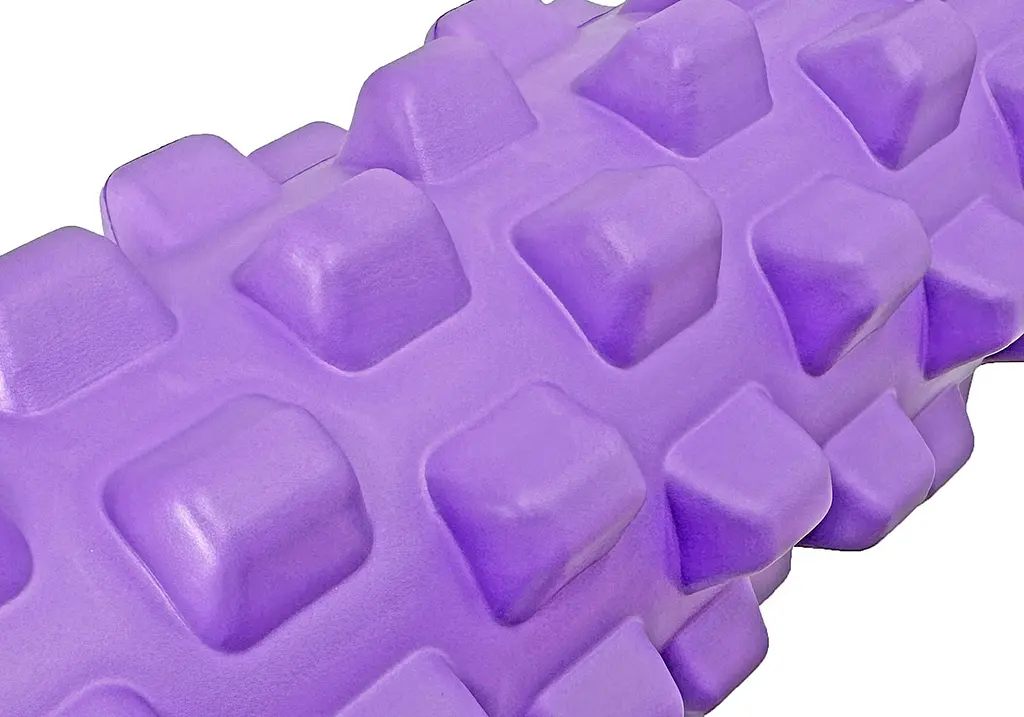 Масажний ролик EasyFit Grid Roller PRO 33 см Фіолетовий - фото 2