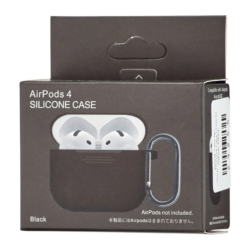 Чохол Silicone Case 1,2mm for AirPods 4 Black - фото 2