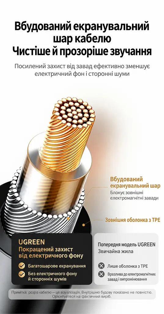 Настільний конденсаторний мікрофон UGREEN CM771 з підключенням 3,5 мм всеспрямований 360° з кнопкою вимкнення звуку на гнучкій ніжці з аудіокабелем 3,5 мм завдовжки 1,5 м у комплекті з поролоновим вітрозахистом з протиковзною основою чорний (75574) - фото 14
