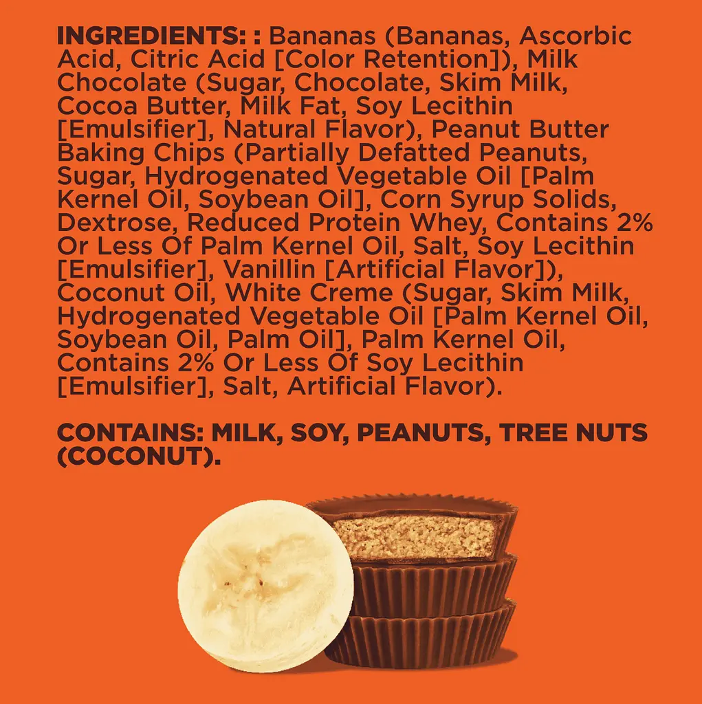 Цукерки Reese's Banana Slices in Milk Chocolate and Reese's Peanut Butter Chips 227г - фото 5