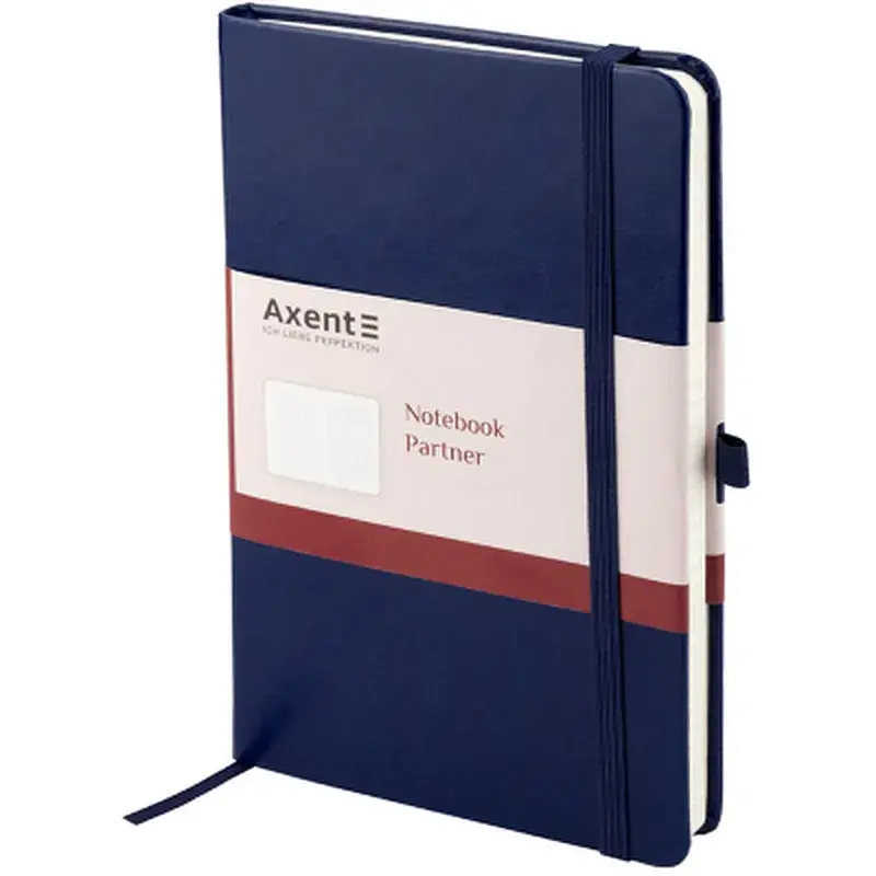 Книга записна Axent Partner Lux , 125x195 мм, 96 аркушів, клітинка, тверда обкладинка, синя (8202-02-A) - фото 2