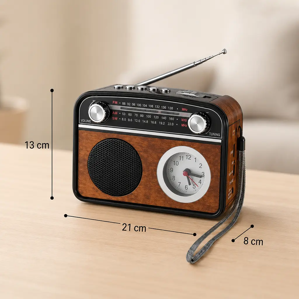 Радіоприймач PR-1002BT / Радіоприймач з годинником та Bluetooth - фото 3
