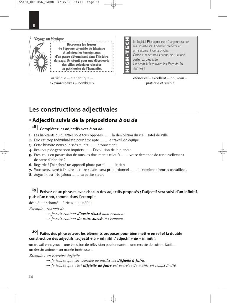 Les 500 Exercices de Grammaire Livre d'eleve B2 + corriges - фото 14