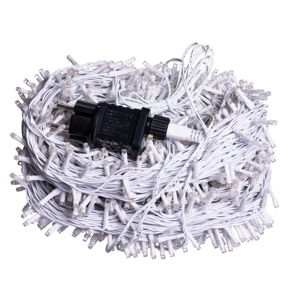 Новорічна гірлянда Різдвяна фея вулична GarlandoPro 100 м 1000 LED гірлянда на вулицю 8 режимів роботи білий провід Синій CF1000L100MWBL - фото 5