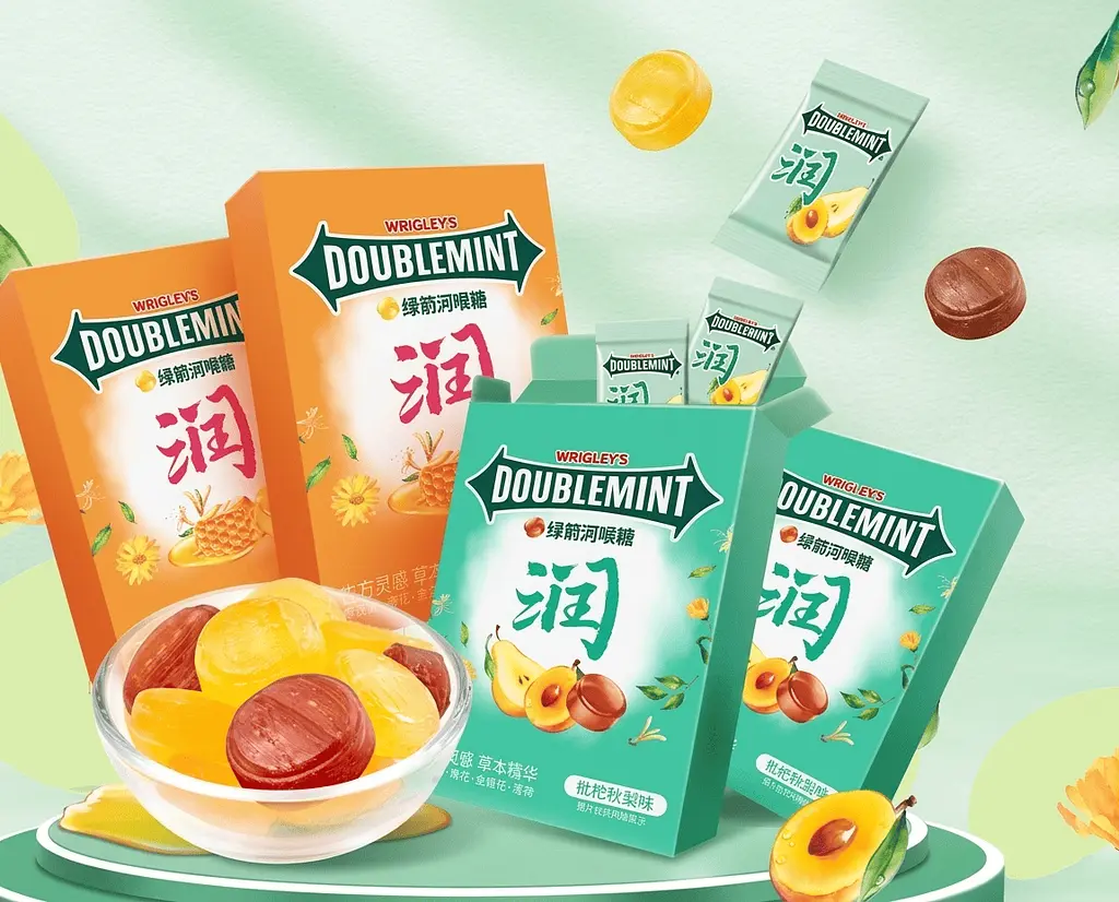 Льодяники від болю в горлі Wrigley's Doublemint Honeysuckle Honey Lemon Flavor 20.5г - фото 6