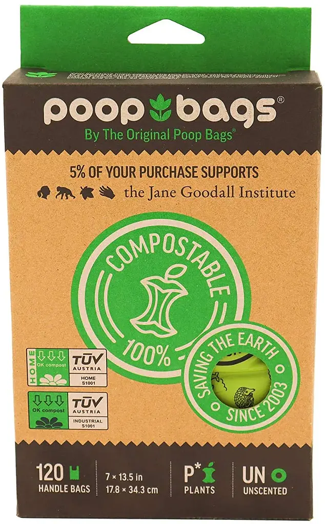 Біорозкладні пакети для собак The Original Poop Bags з ручками 18 х 30 см - фото 3
