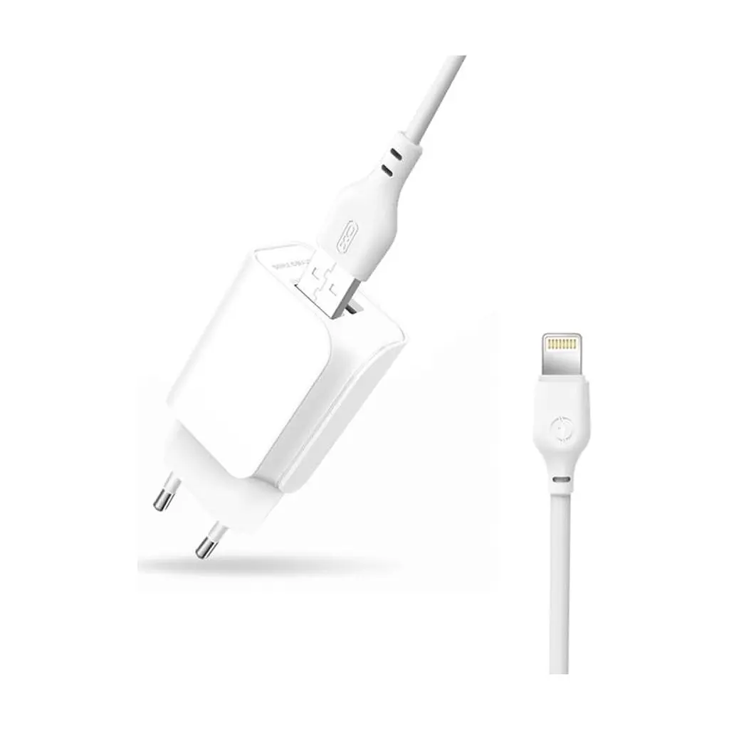 Зарядний пристрій XO L35D 2USB / 2.1А + Lightning white (XO-L35-LGHT) - фото 2