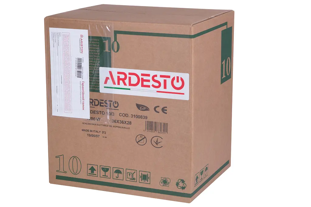 Водонагреватель электрический Ardesto EWH-10OMWMI 10 л 1200 Вт. - фото 11