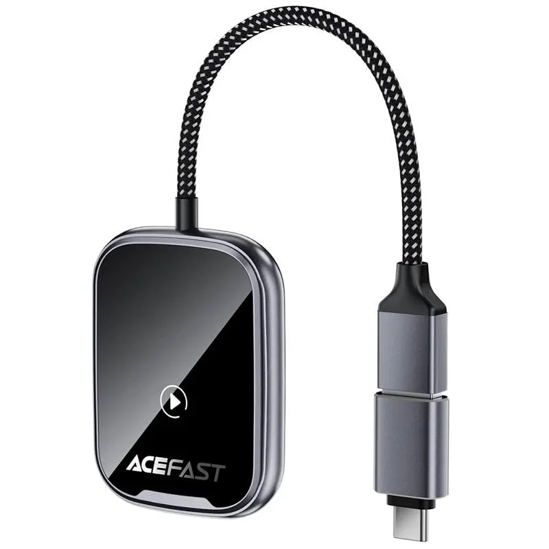 Адаптер Acefast QC1 car wireless CarPlay/Android Auto Gray - фото 4