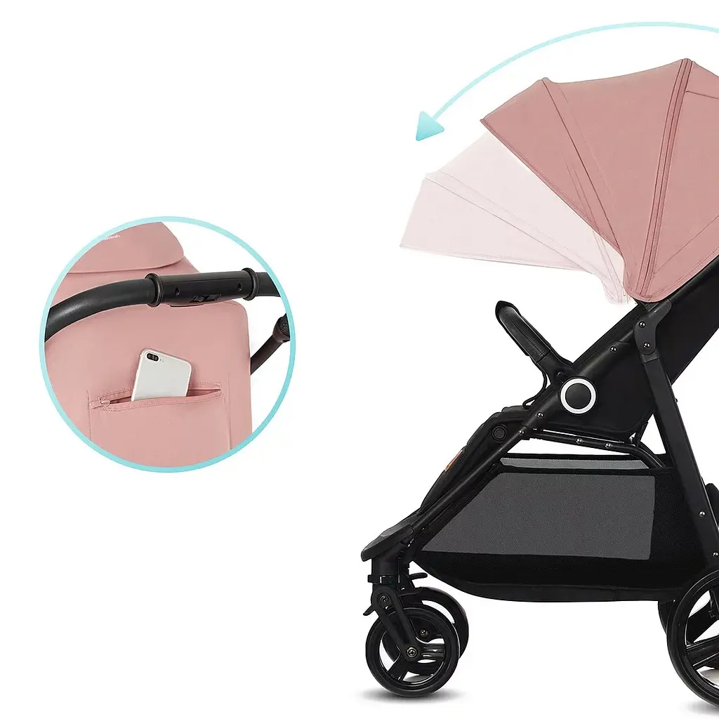 Прогулянкова коляска Kinderkraft Grande Plus, Pink (4444) - фото 10