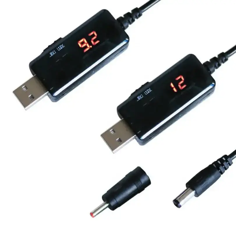 Кабель для роутера USB 5V to DC 9V-12V 3.5/5.5×2.1 для підключення до PowerBank - фото 2