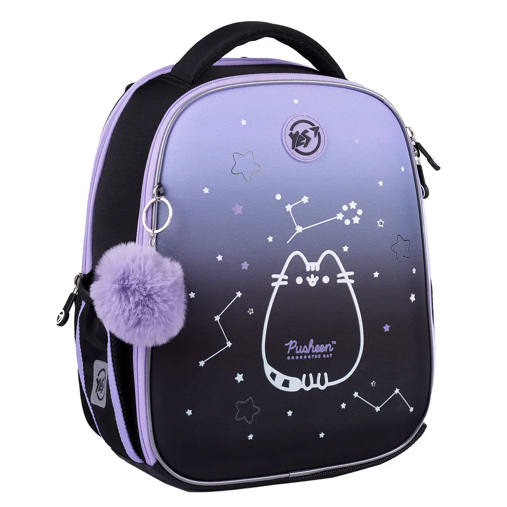 Рюкзак каркасний Yes H-100 Р-25 Pusheen Stellar 2 відділення 3 кишені №550095+подарунок сумка №559683
