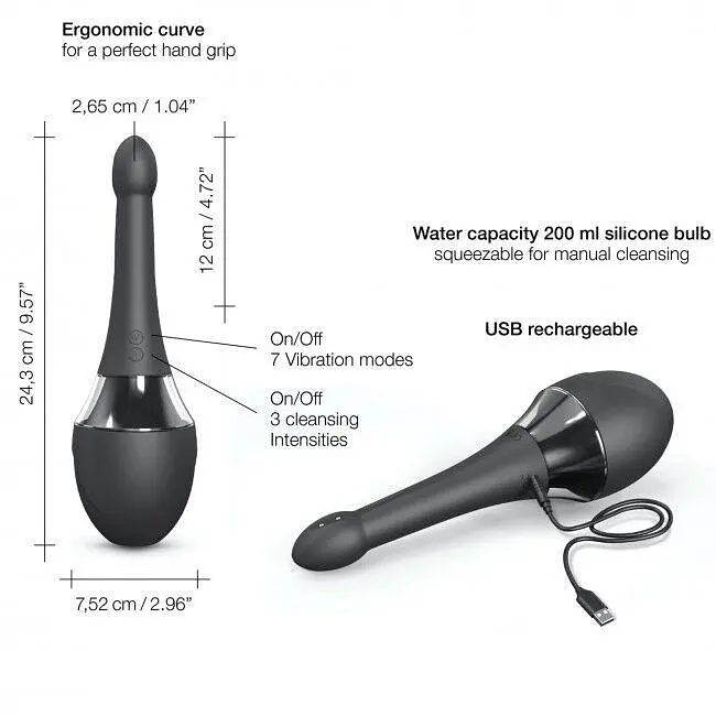 Автоматичний анальний душ-вібратор Dorcel Douche Mate Pro – Високотехнологічний пристрій для інтимної гігієни та задоволення - фото 6