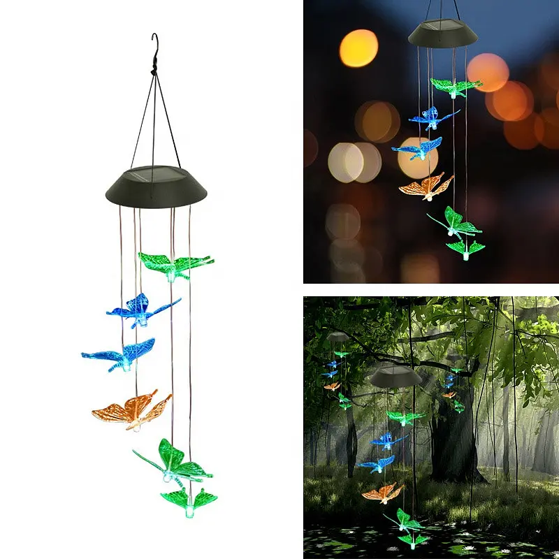 Светильник ночник Butterfly Led Solar на солнечной батарее 16 режимов colors - фото 2