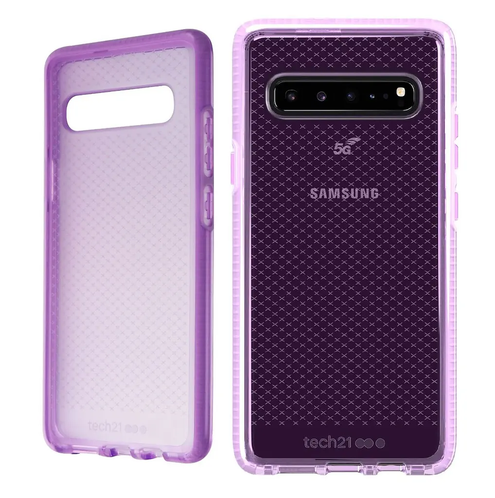 Чохол протиударний з антимікробним покриттям Tech21 Evo Check для Samsung Galaxy S10 5G SM-G977 (6.7") Orchid Purple - фото 3