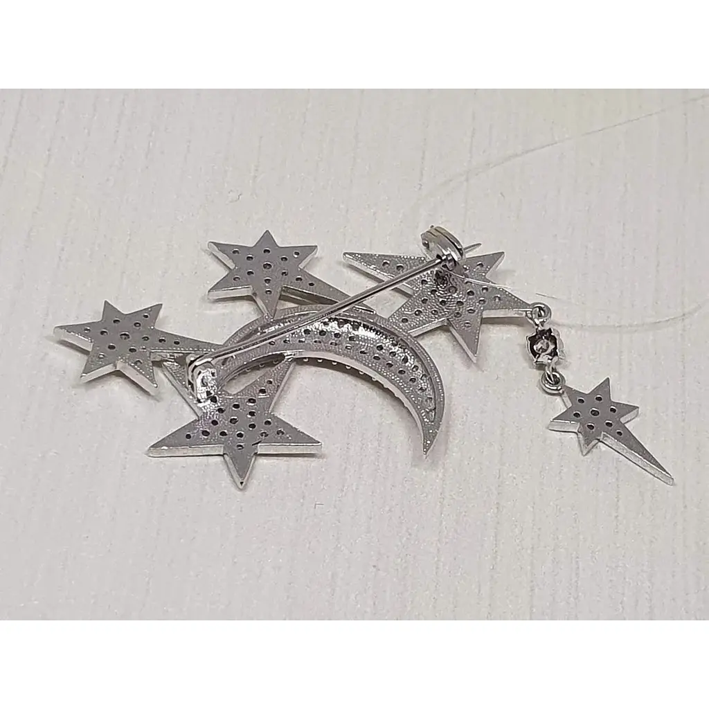 Срібна брошка Dear з фіанітами. 9008.1С - фото 3