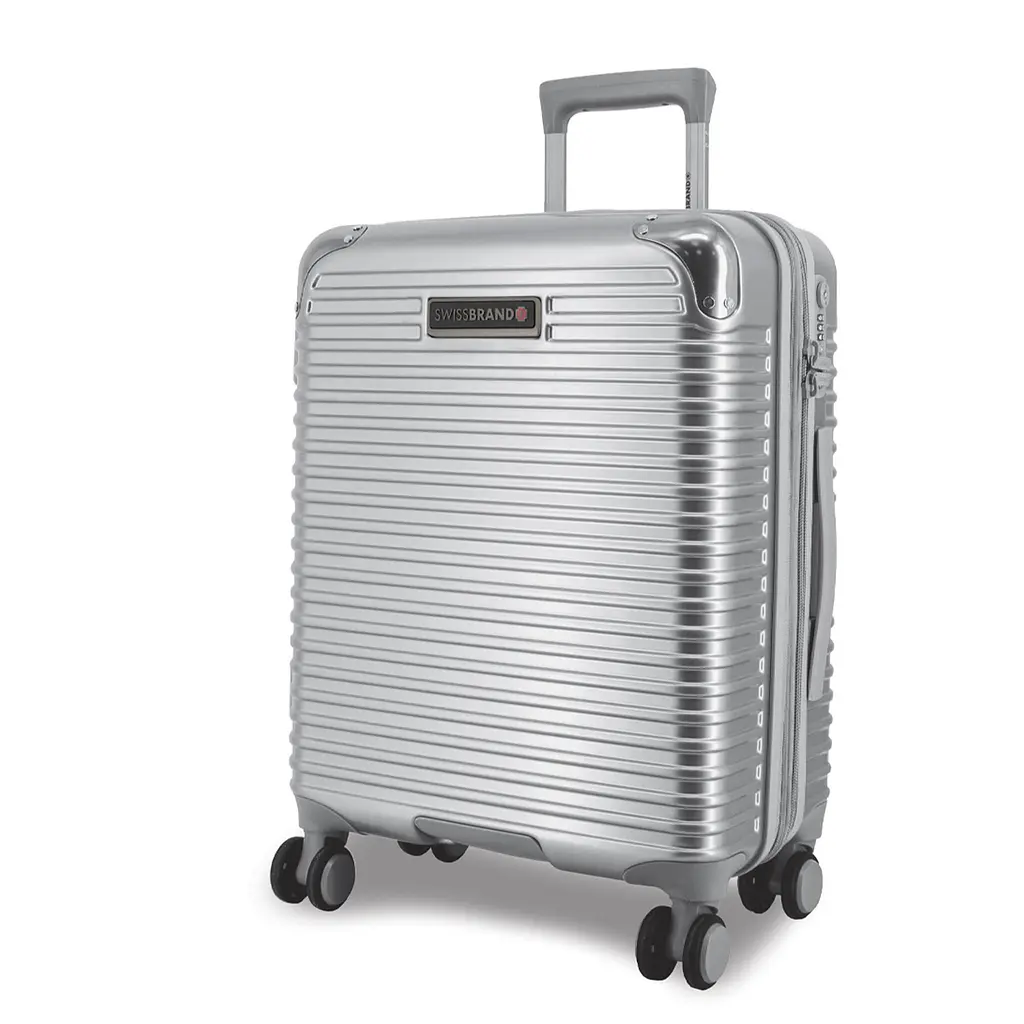 Валіза середня Swissbrand Rome (M) Polycarbonate/ABS-Plastic Silver (SWB_LHROM002M) - фото 8