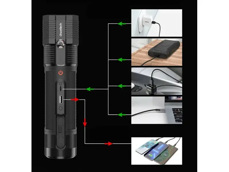 Автономний пусковий пристрій (бустер) Choetech TC0016 8000 mAh LED Jump Starter Black (6932112103888) - фото 4
