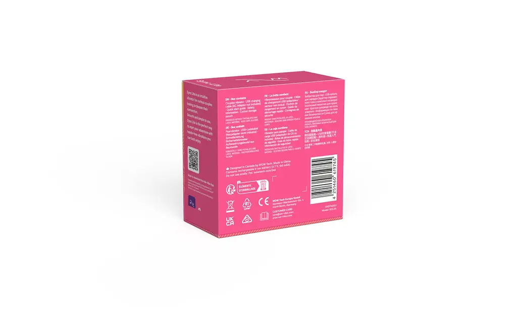 Смарт-вібратор для пар We-Vibe Sync Lite Pink, 10 віброрежимів, можна поєднувати з проникним сексом - фото 10