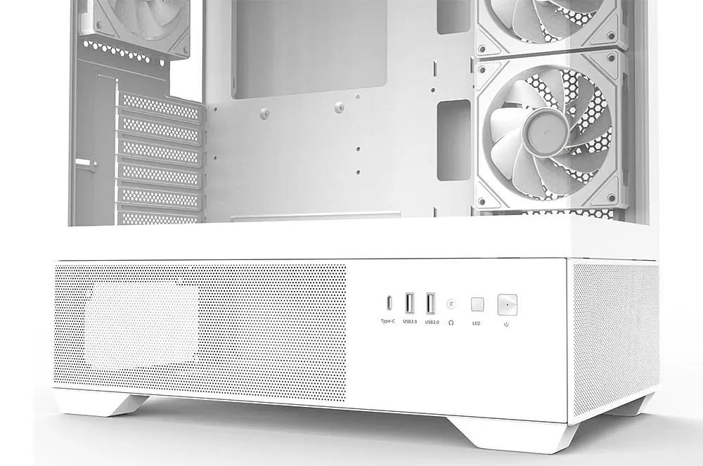 Zalman Корпус Chronix V2 без БЖ, 1xUSB3.0, 1xUSB2.0, 1x Type C, 2x120мм ARGB Reverse, 4x120мм ARGB, VGA 410мм, LCS ready, TG Side/Front Panel, ATX, білий - фото 6