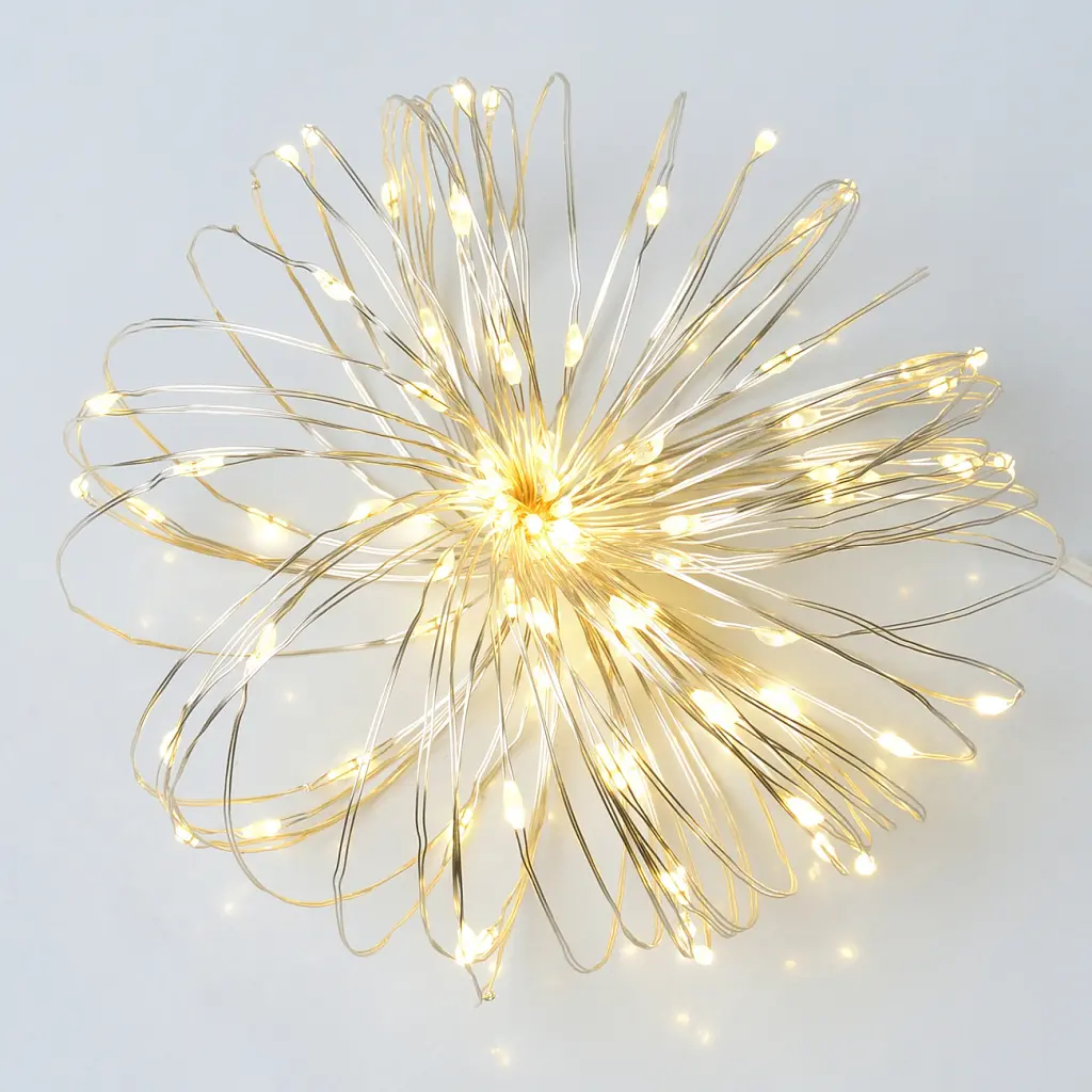 Гірлянда YES! Fun Нитка на мідному дроті 100 LED Тепло-біла 10 м Статична USB (975035)