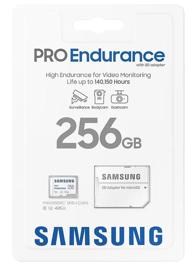 Карта пам'яті Samsung microSDXC 256GB C10 UHS-I R180MB/s PRO Endurance + SD (MB-MJ256KA/EU) - фото 3
