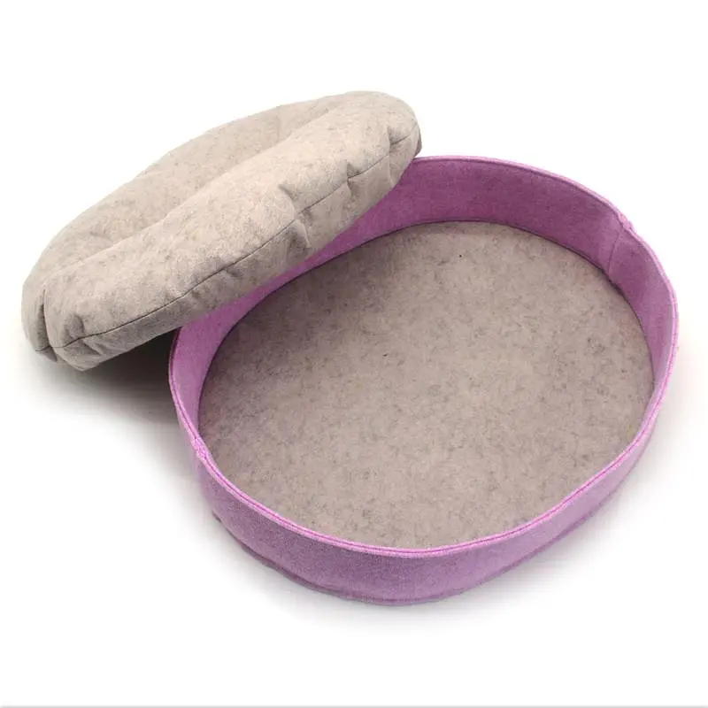 Лежак для котів та собак Zoo-hunt із фетру Емілі рожевий №3 40х50х11 см - фото 2