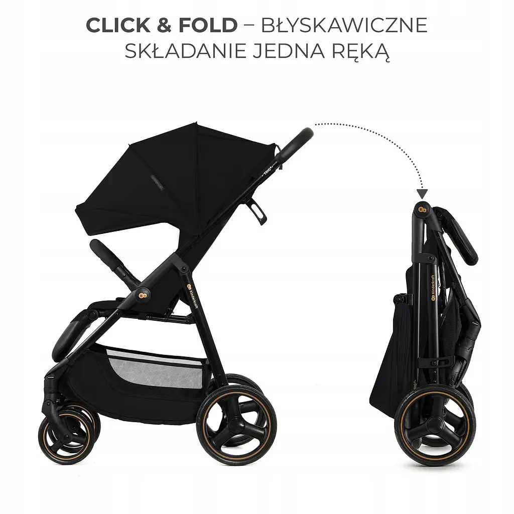 Прогулянкова коляска Kinderkraft Trig 3 Black - фото 6