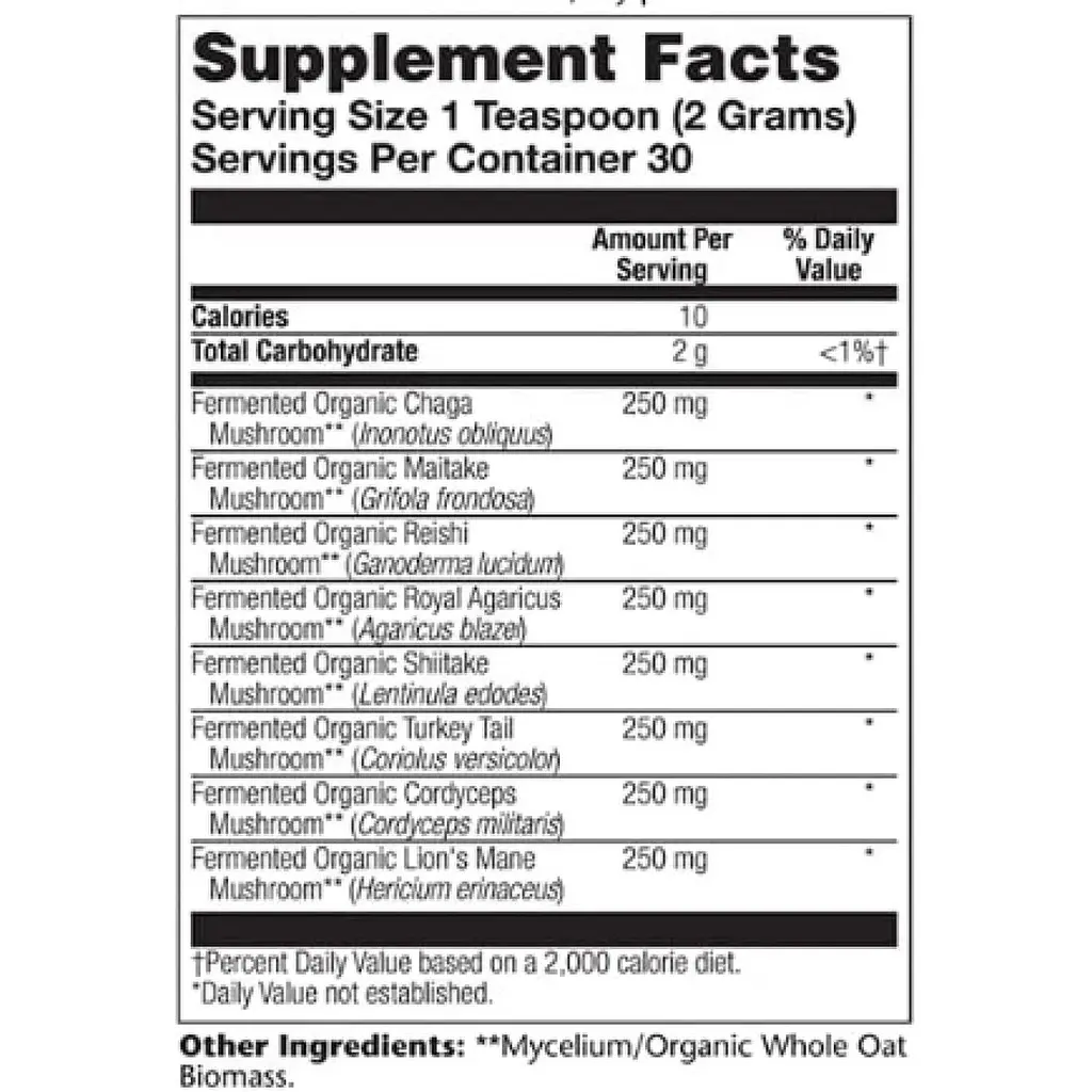 Грибний комплекс Solaray Organic Fermented Mushroom Complete 2000 мг 60 г (2023-10-2140) - фото 2
