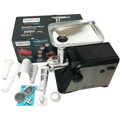Електрична м'ясорубка з насадками для соку Rainberg RB-672  - фото 5