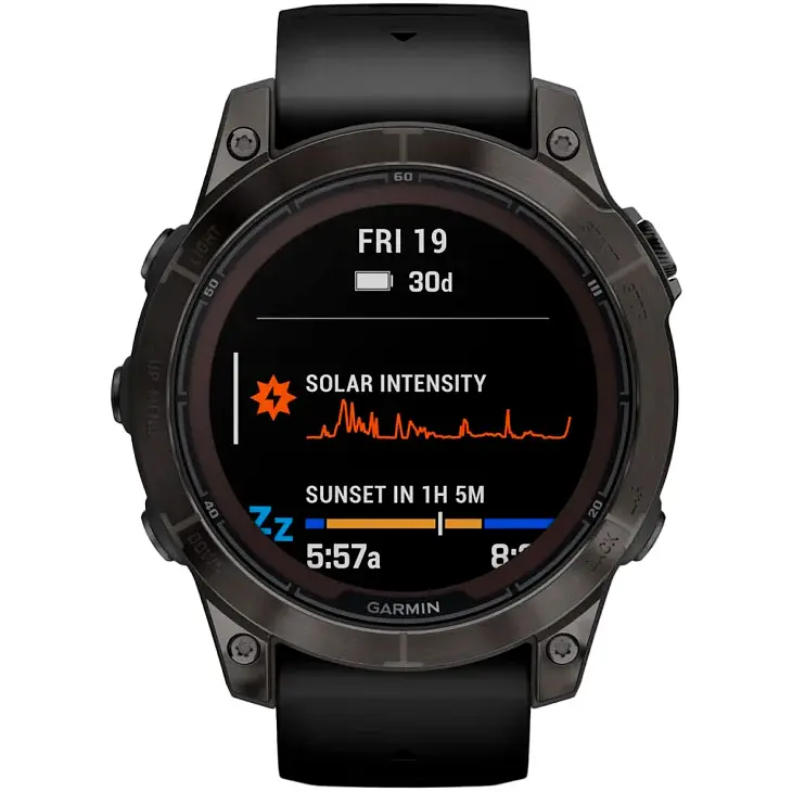 Смарт-часы Garmin Fenix 7 Pro Sapphire Solar Edition Carbon Gray DLC Titanium with Black Band [010-02777-10] [86523] - фото 2