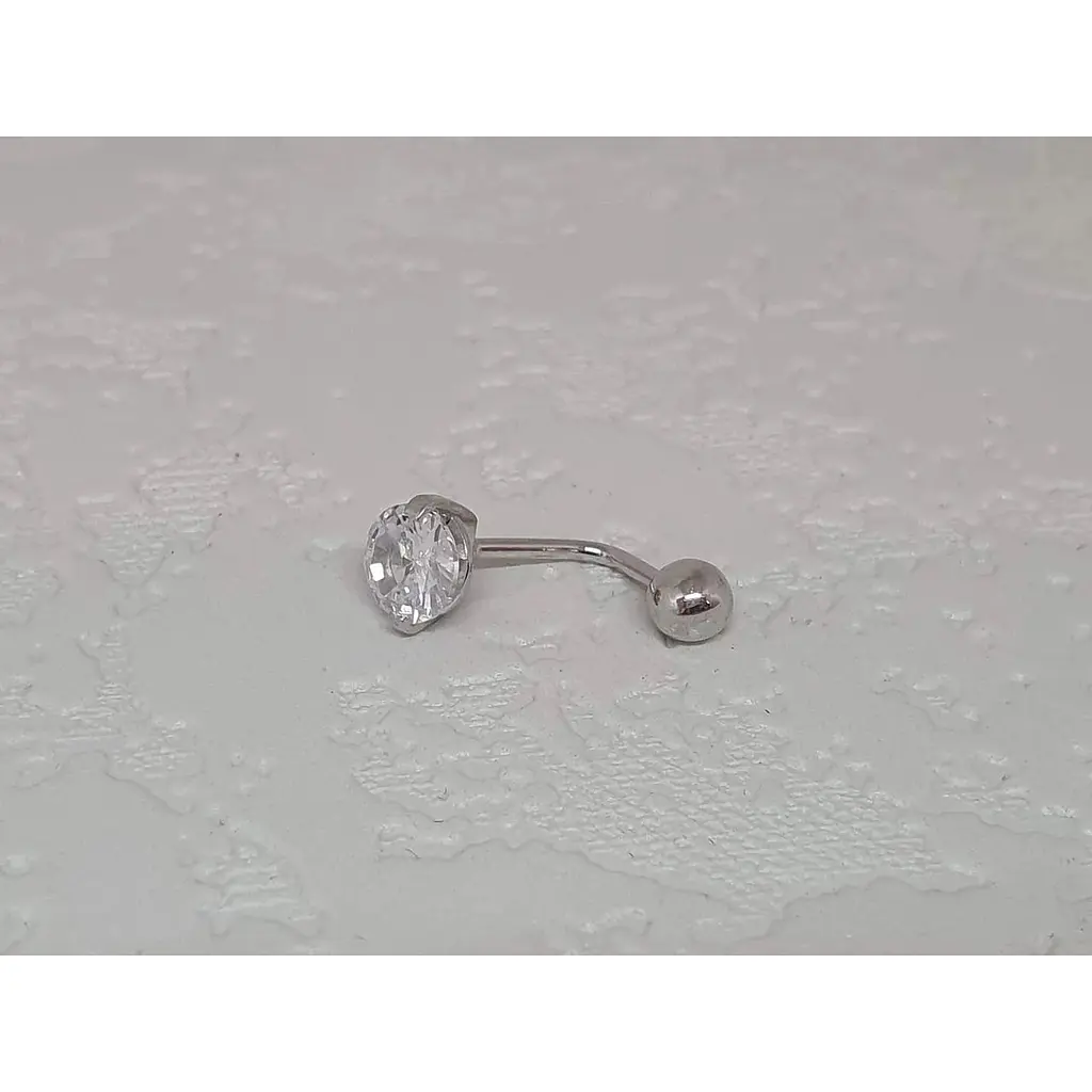 Срібна сережка для пірсингу пупка Umax. 7018U - фото 2