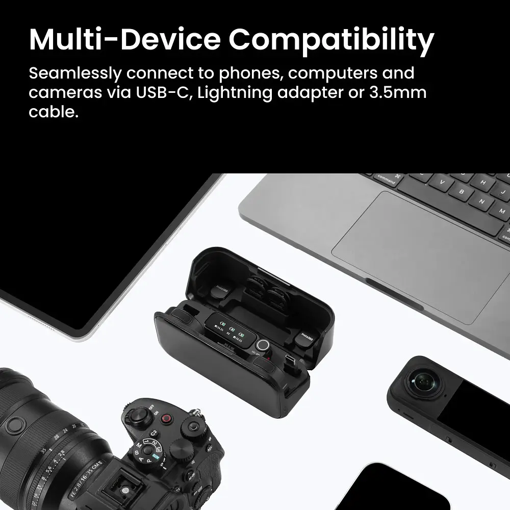 Бездротова мікрофонна система Insta360 Mic Pro (2TX+1RX) - фото 12