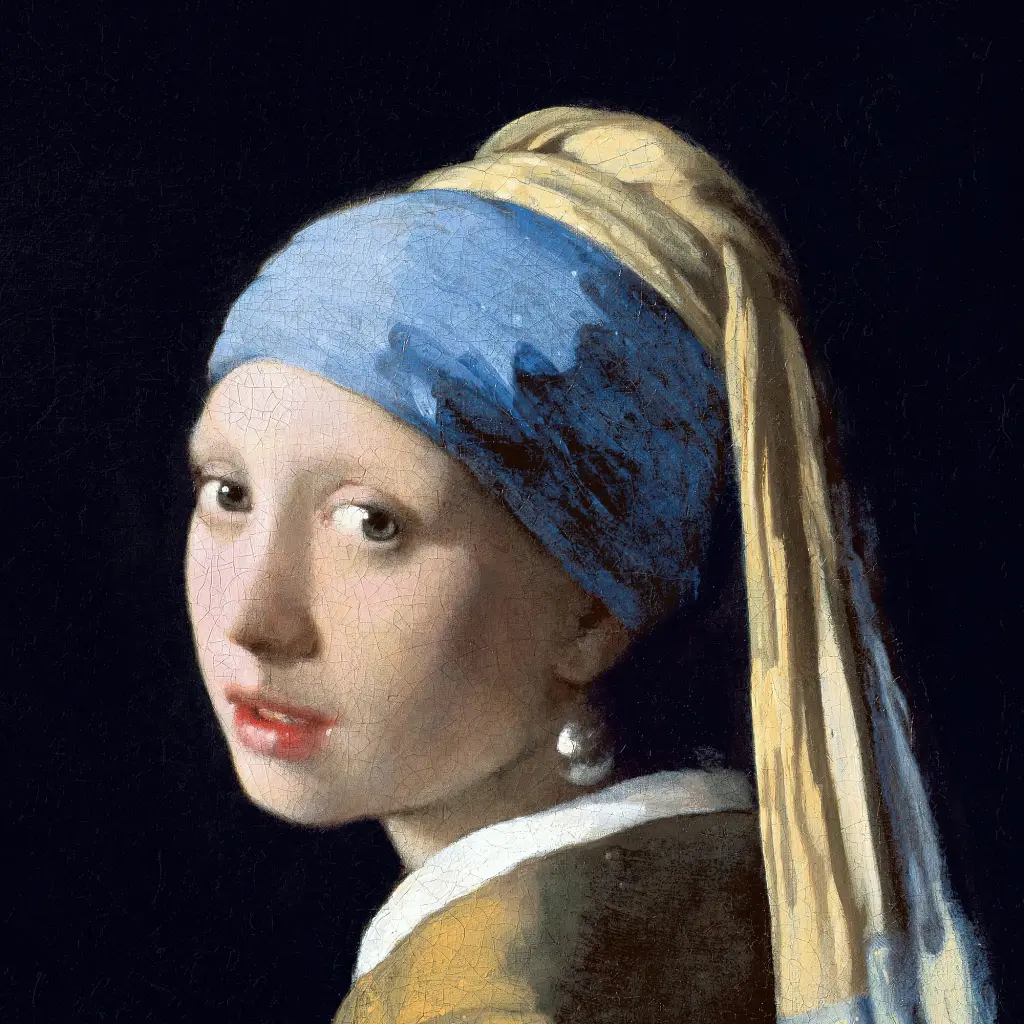 Інтер'єрна картина Дівчина з перловою сережкою, Ян Вермер, Johannes Vermeer, інтер'єрний декор, 85×60 см (id6649) - фото 4