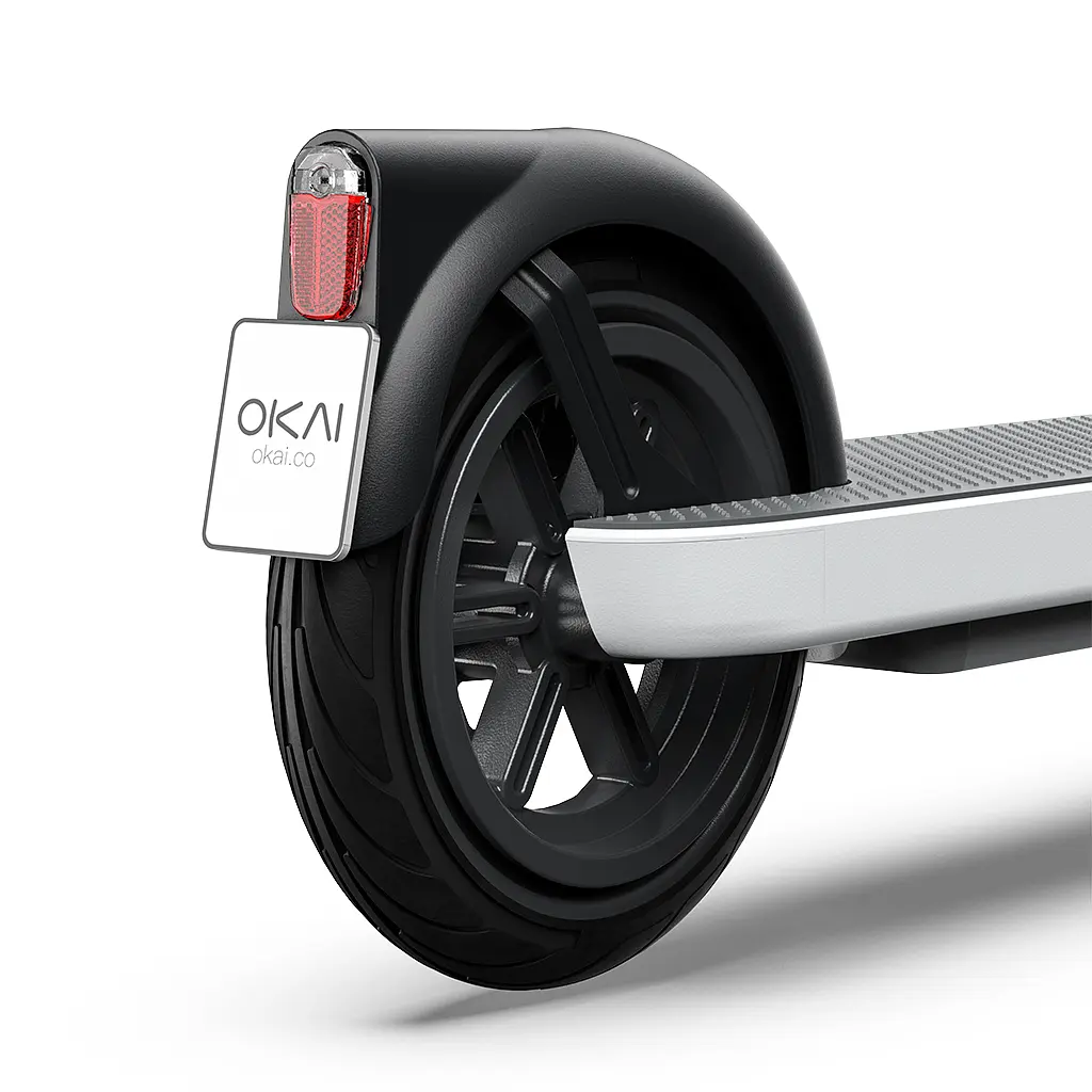 Електросамокат OKAI ES10-NEON Lite White 9", 300(600)W, 7.8Ah, 30km, 25km\h, 20%, NFC, App, 15kg (ES10-W) - фото 9