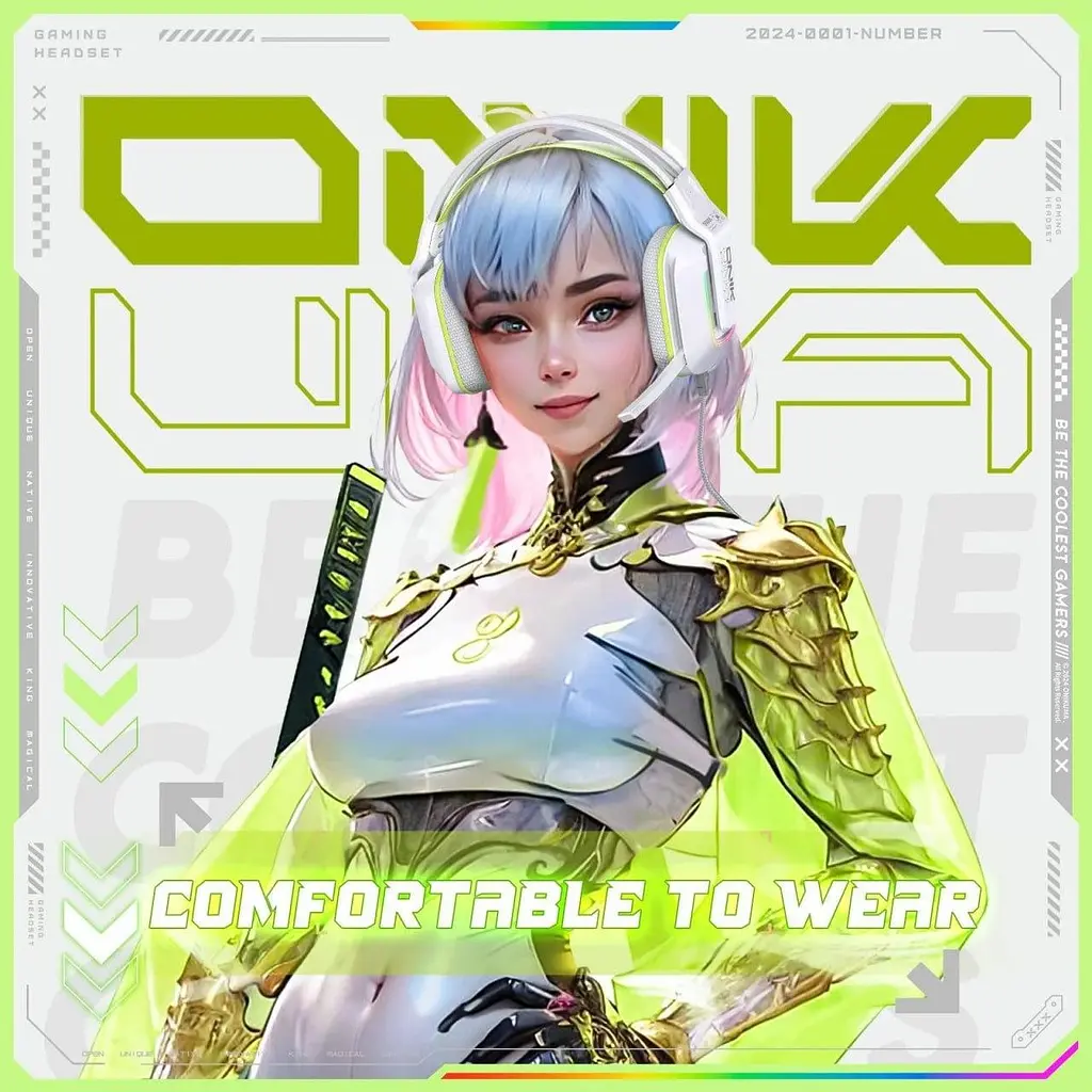 Навушники Onikuma ігрові з мікрофоном X-13 Pro White для ПК ноутбука PS4 PS5 з RGB підсвіткою та шумоподавленням Білий - фото 3